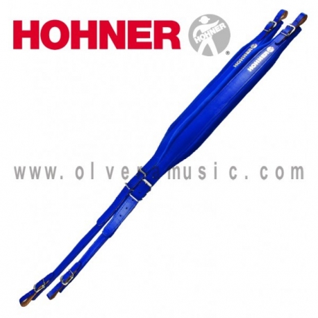 Hohner ACC7 Correas de Piel para Acordeón (Azul)