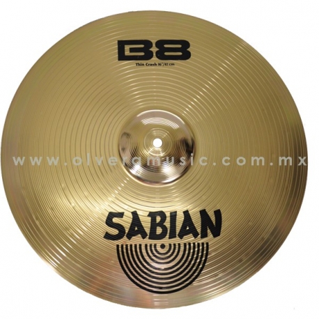 Sabian Mod.B8 Thin Crash platillo de 16''
