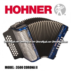 Hohner Mod.Corona II 3500-BLE acordeón diatónico