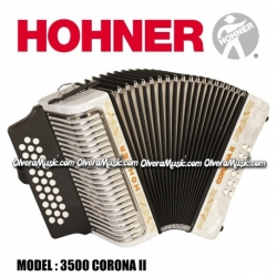 Hohner Mod.Corona II 3500-WHT acordeón diatónico