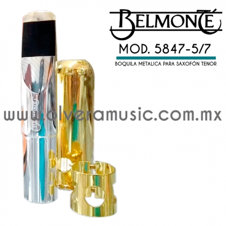 Belmonte Mod.5847 boquilla para saxofón tenor metálica