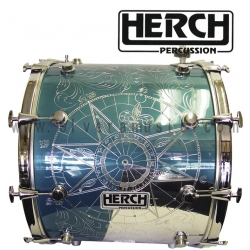 Herch Mod.BRJ-BL-GB tambora de 20x24 pulgadas