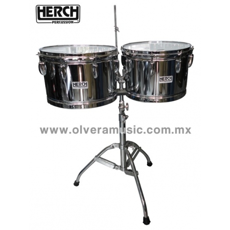 Timbales Herch Cromados Lisos 14" y 15"